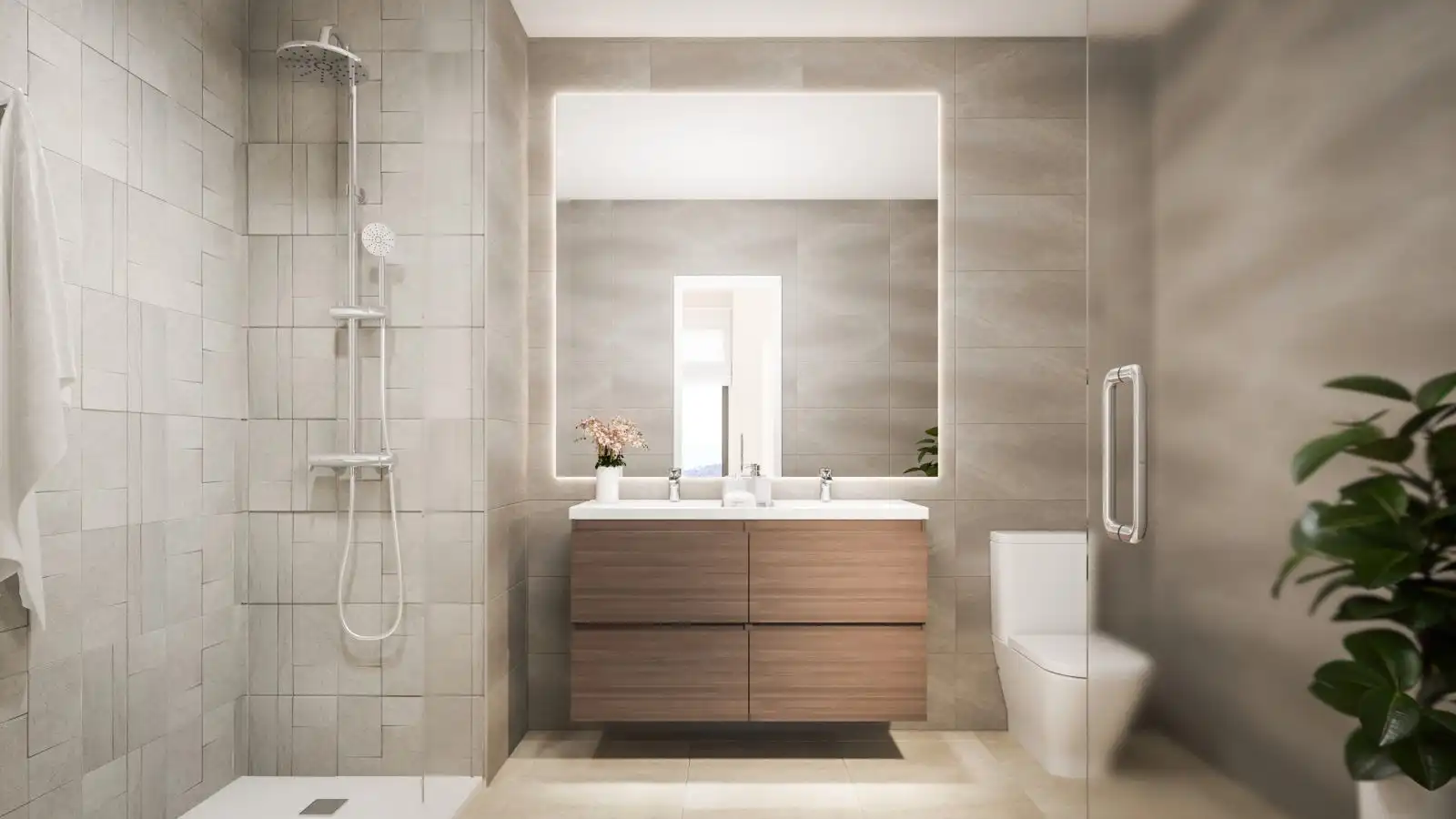 Baño de Apartamento de alquiler en Estepona con Aire acondicionado, Calefacción y Terraza