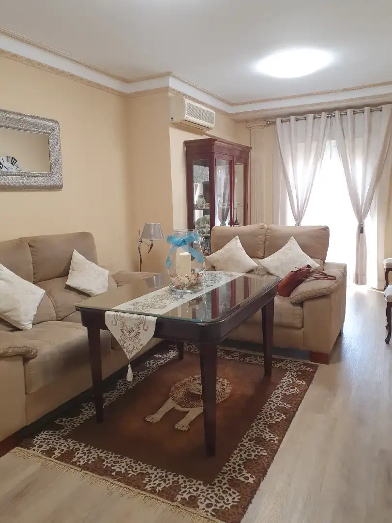 Sala d'estar de Pis de lloguer en Dos Hermanas amb Aire condicionat, Terrassa i Moblat