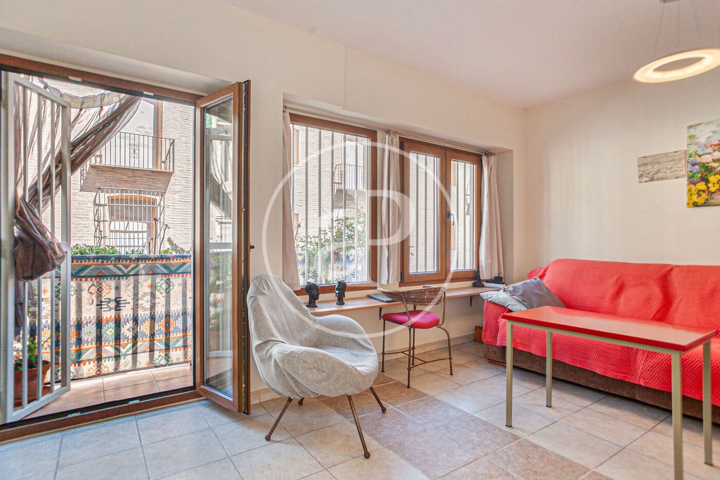 Balcony of Flat to rent in  Valencia Capital  with Air Conditioner, Heating and Furnished