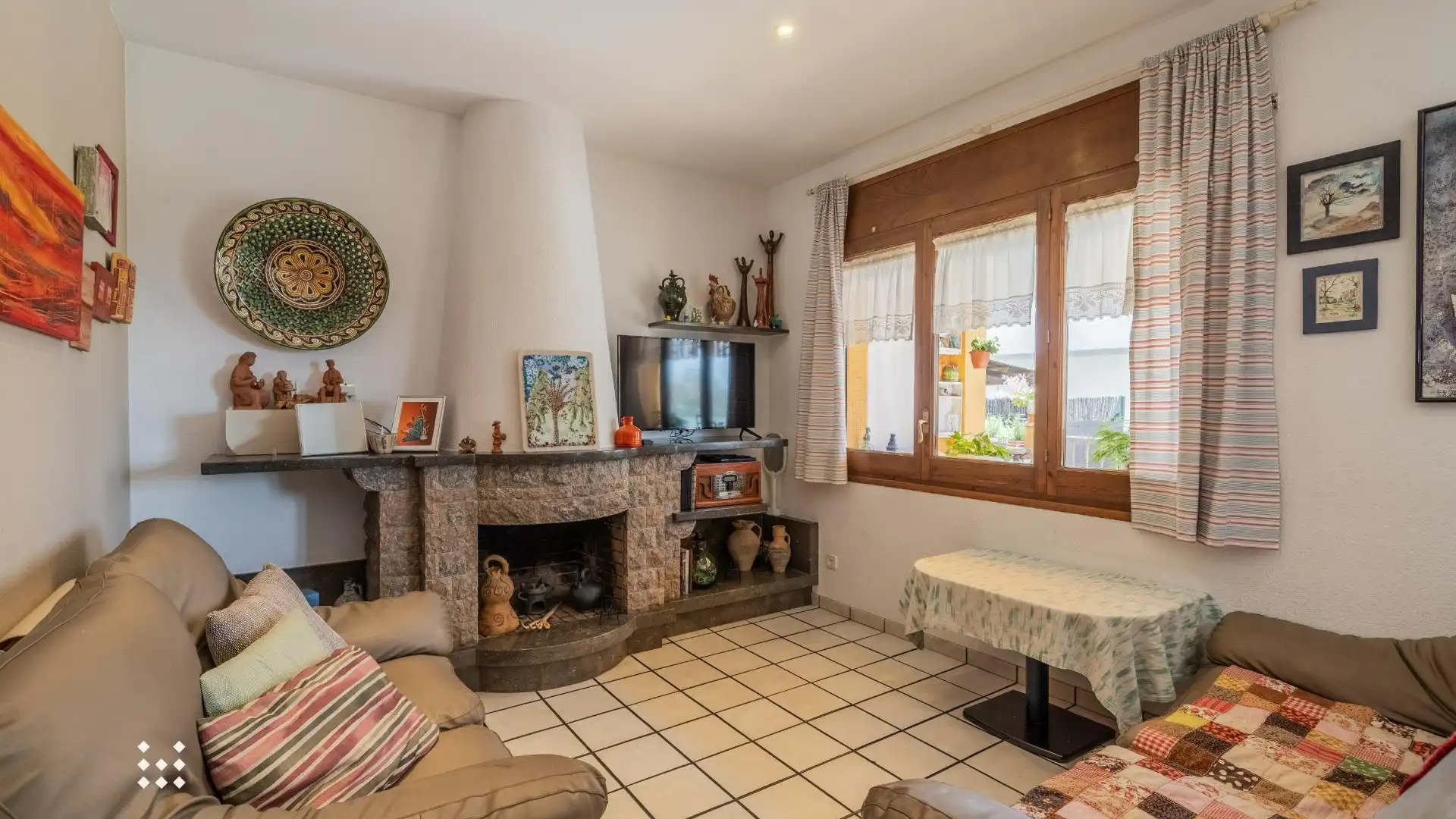 Sala de estar de Casa o chalet en venta en Cardedeu con Calefacción, Terraza y TV