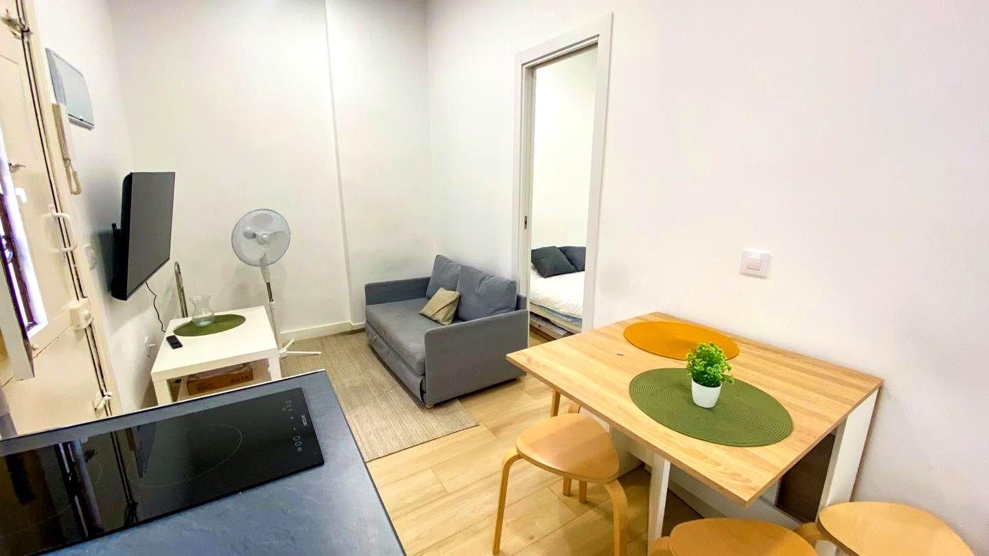 Sala d'estar de Planta baixa de lloguer en  Madrid Capital amb Moblat