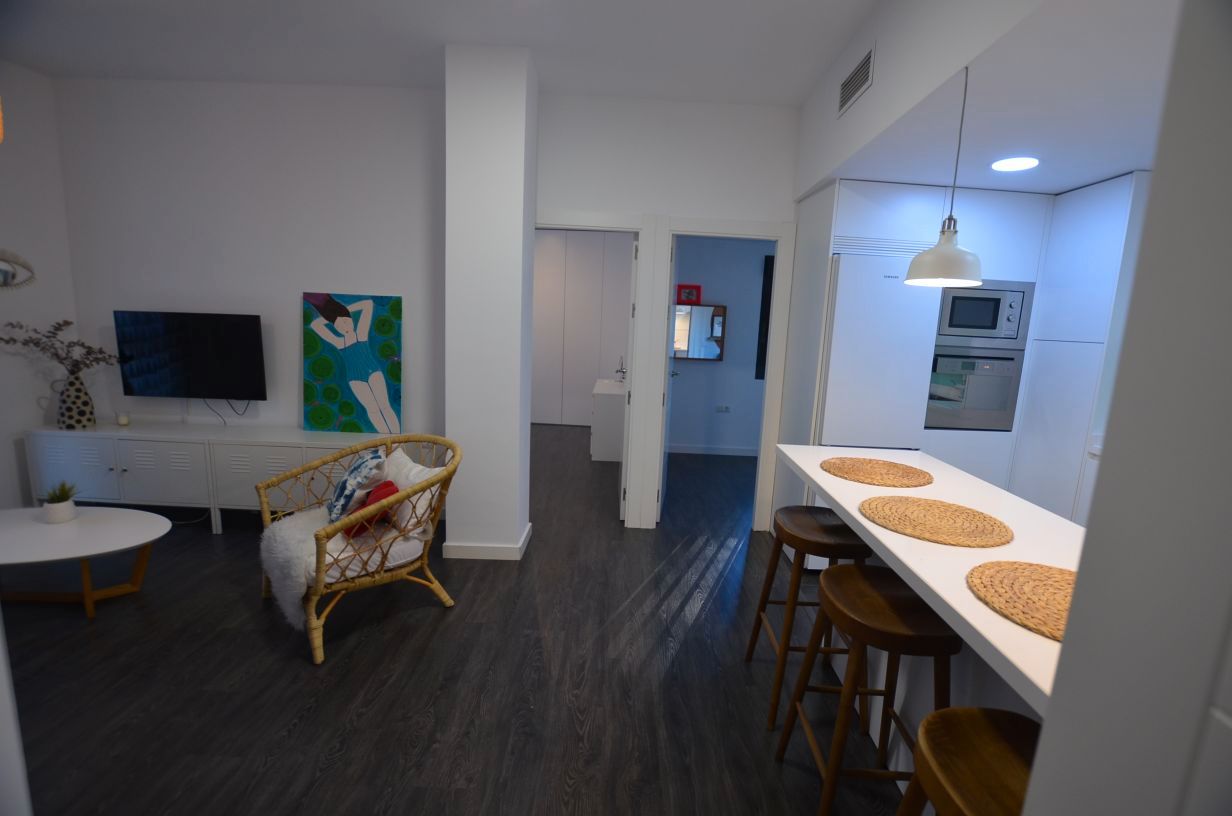 Kitchen of Flat to rent in  Granada Capital  with Air Conditioner, Furnished and Oven