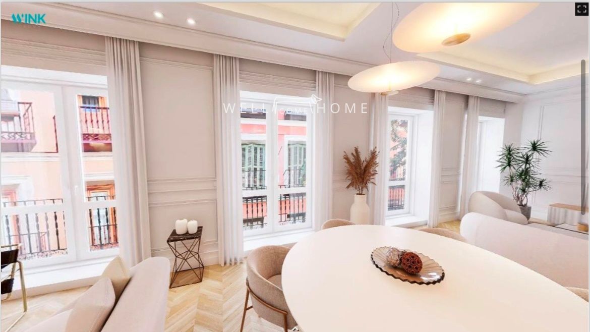 Dining room of Flat for sale in  Madrid Capital  with Air Conditioner, Heating and Parquet flooring