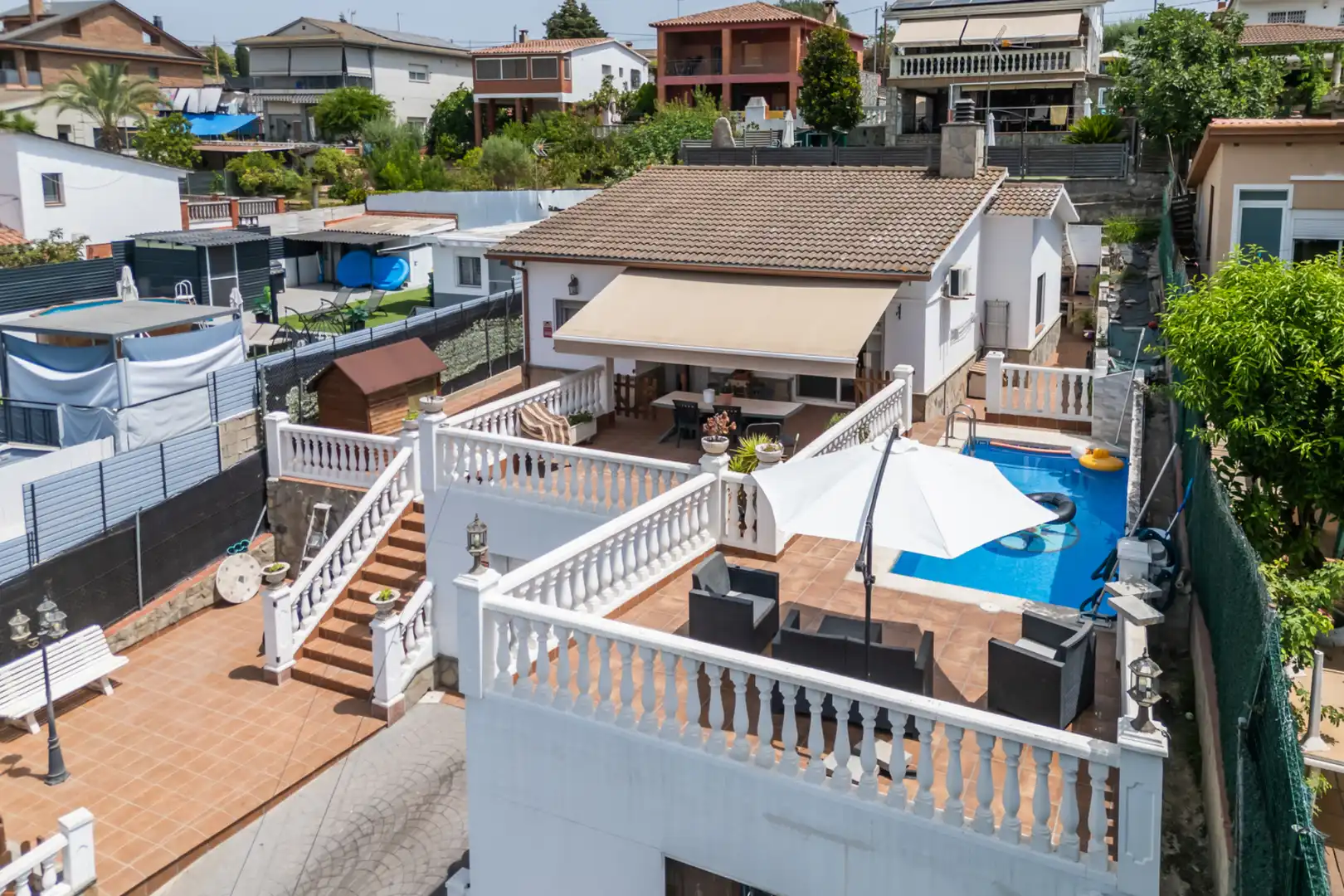 Terrassa de Casa o xalet en venda en Lliçà d'Amunt amb Calefacció, Jardí privat i Terrassa