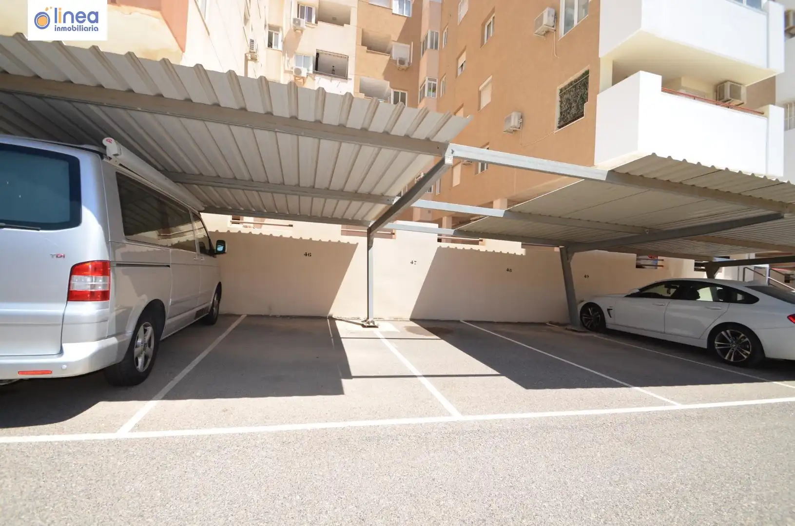 Parking of Flat for rent in Roquetas de Mar  with Air Conditioner, Terrace and Storage room