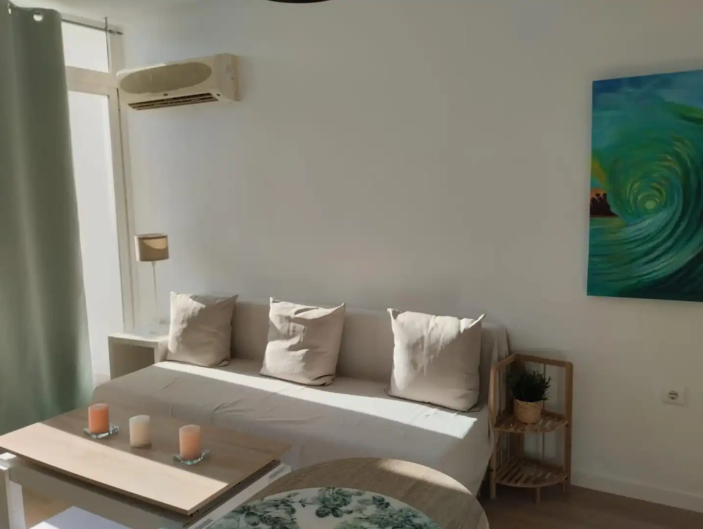 Wohnzimmer von Wohnungen zum Verkauf in Benalmádena mit Klimaanlage, Heizung und Terrasse