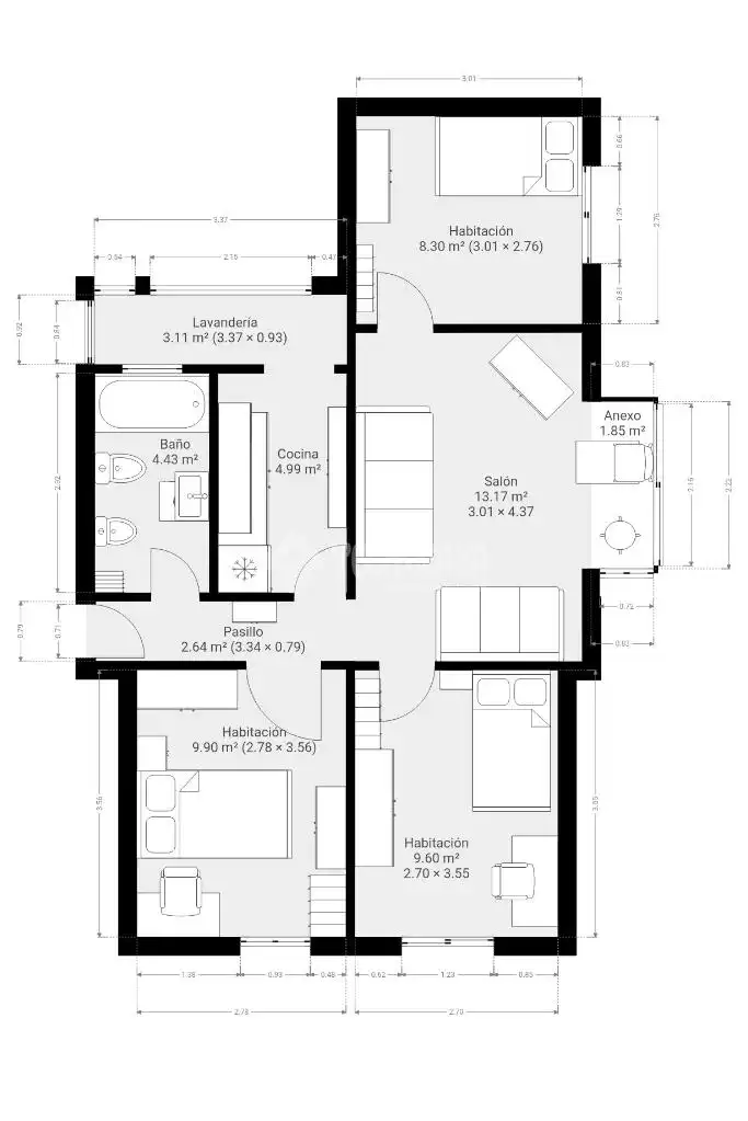 Piso en venta en Granada con Aire acondicionado y Balcón