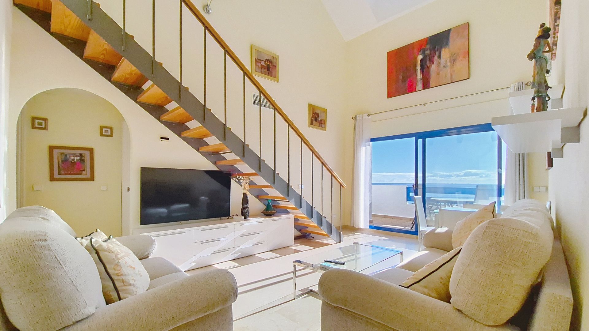 Living room of Attic for sale in Manilva  with Air Conditioner, Terrace and Storage room