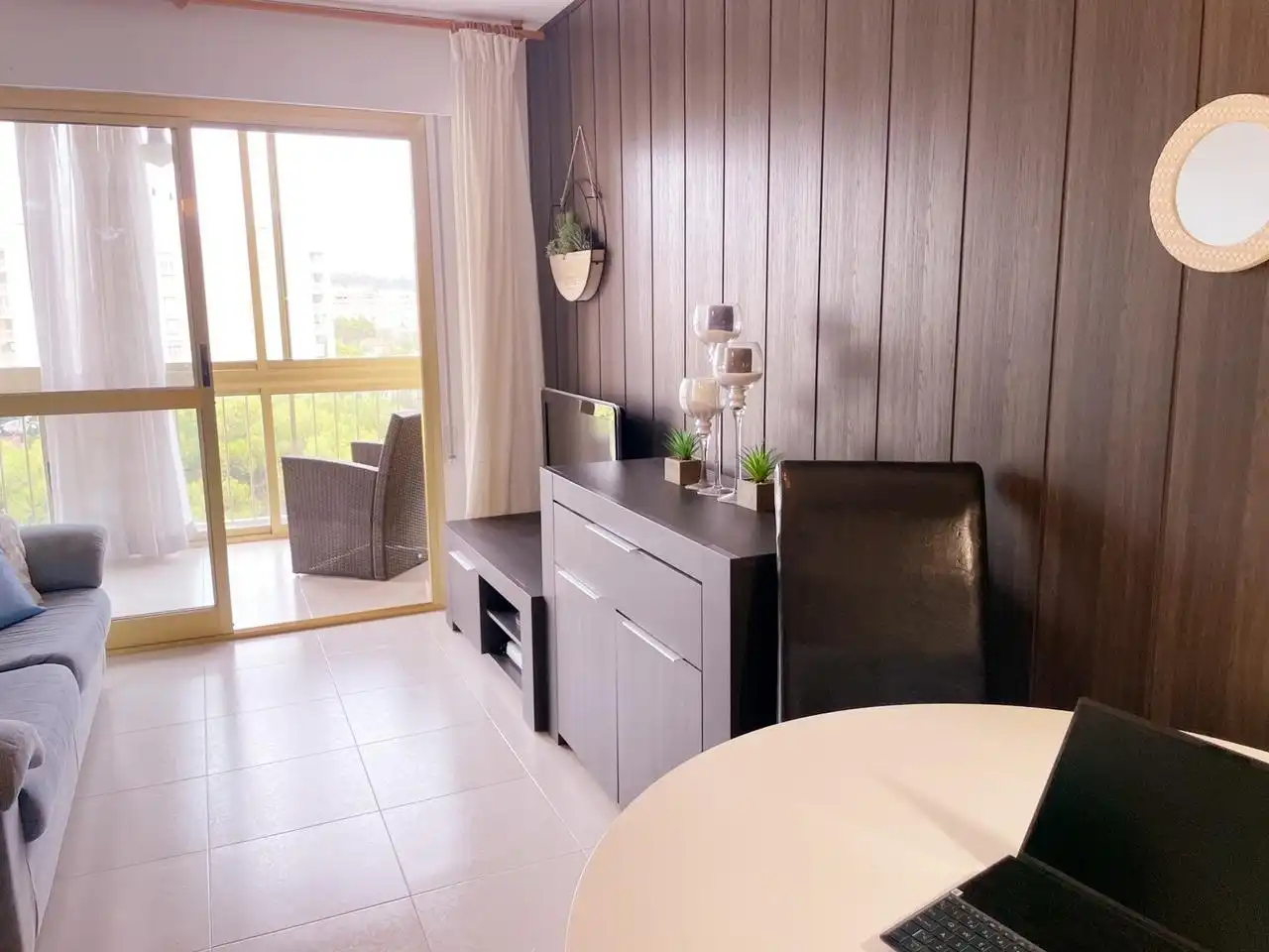 Comedor de Apartamento de alquiler en Benicasim / Benicàssim con Jardín privado, Terraza y Amueblado