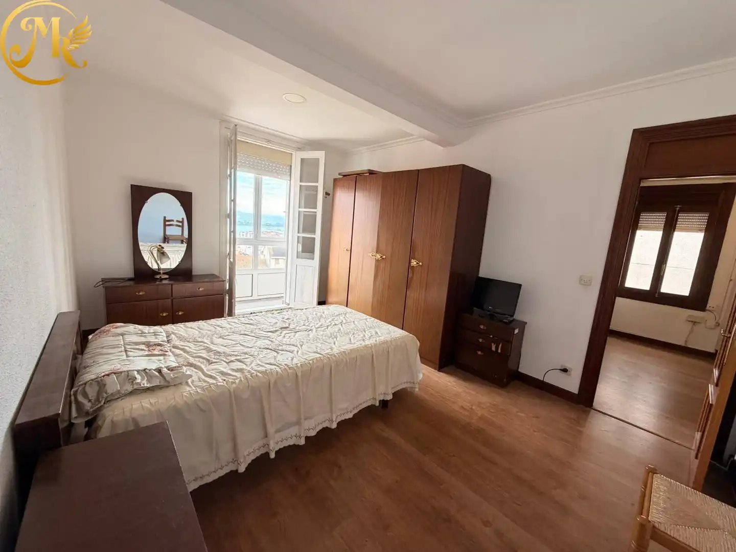 Bedroom of Flat for sale in Santander  with Private garden, Parquet flooring and Terrace