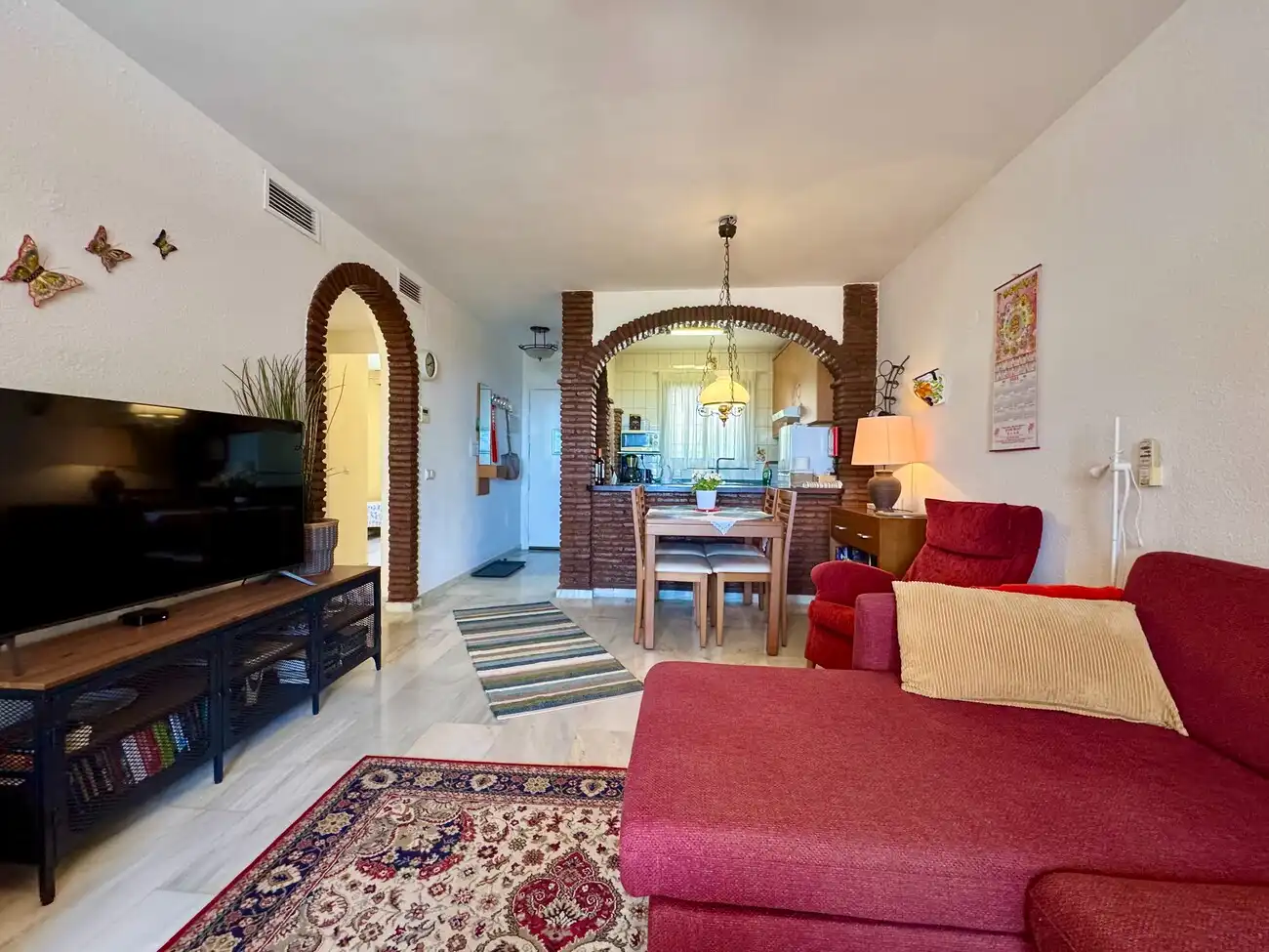 Sala de estar de Apartamento en venta en Mijas con Aire acondicionado, Terraza y Amueblado