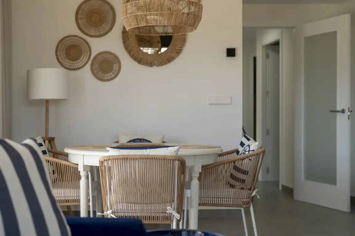 Esszimmer von Wohnungen zur Miete in Jávea / Xàbia mit Klimaanlage, Privatgarten und Gemeinschaftspool