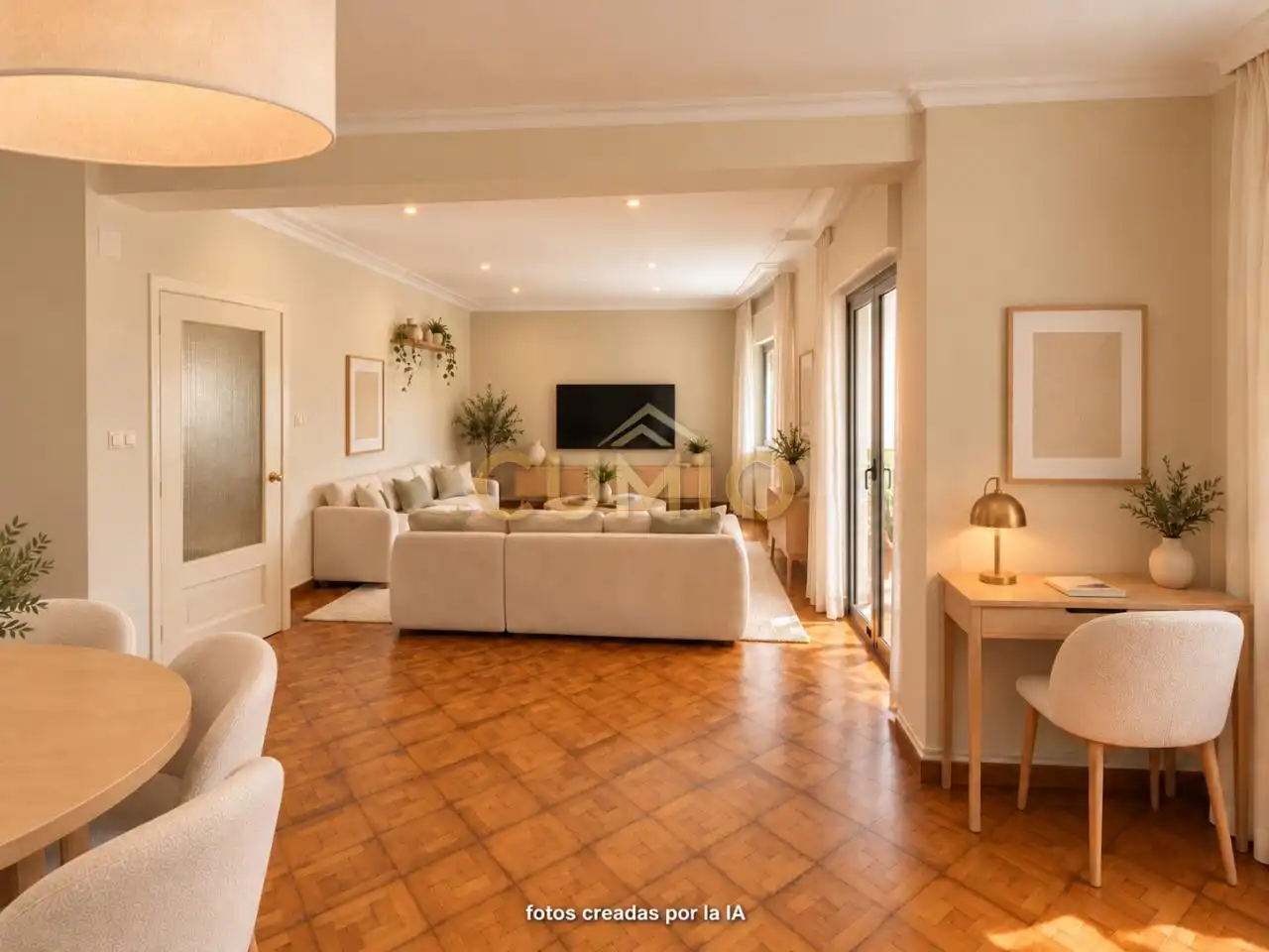 Sala de estar de Piso en venta en Vigo  con Calefacción, Parquet y Terraza