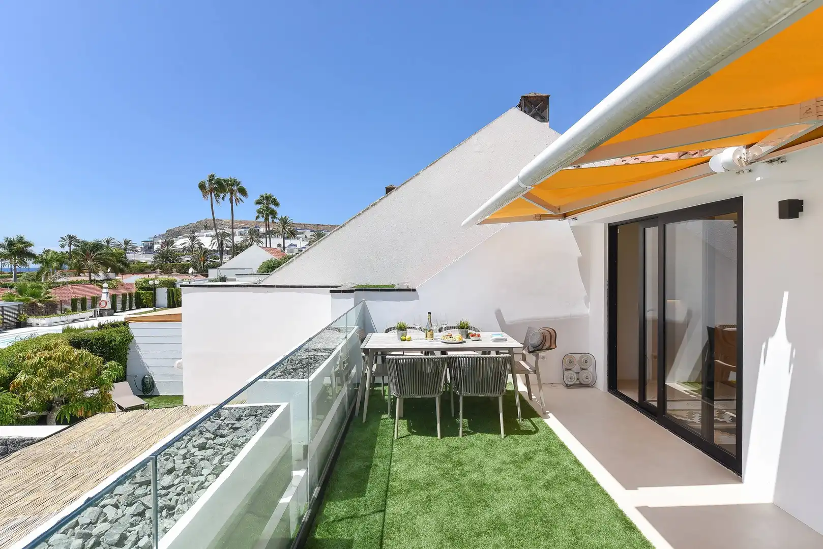 Terrasse von Haus oder Chalet zur Miete in San Bartolomé de Tirajana mit Gemeinschaftspool