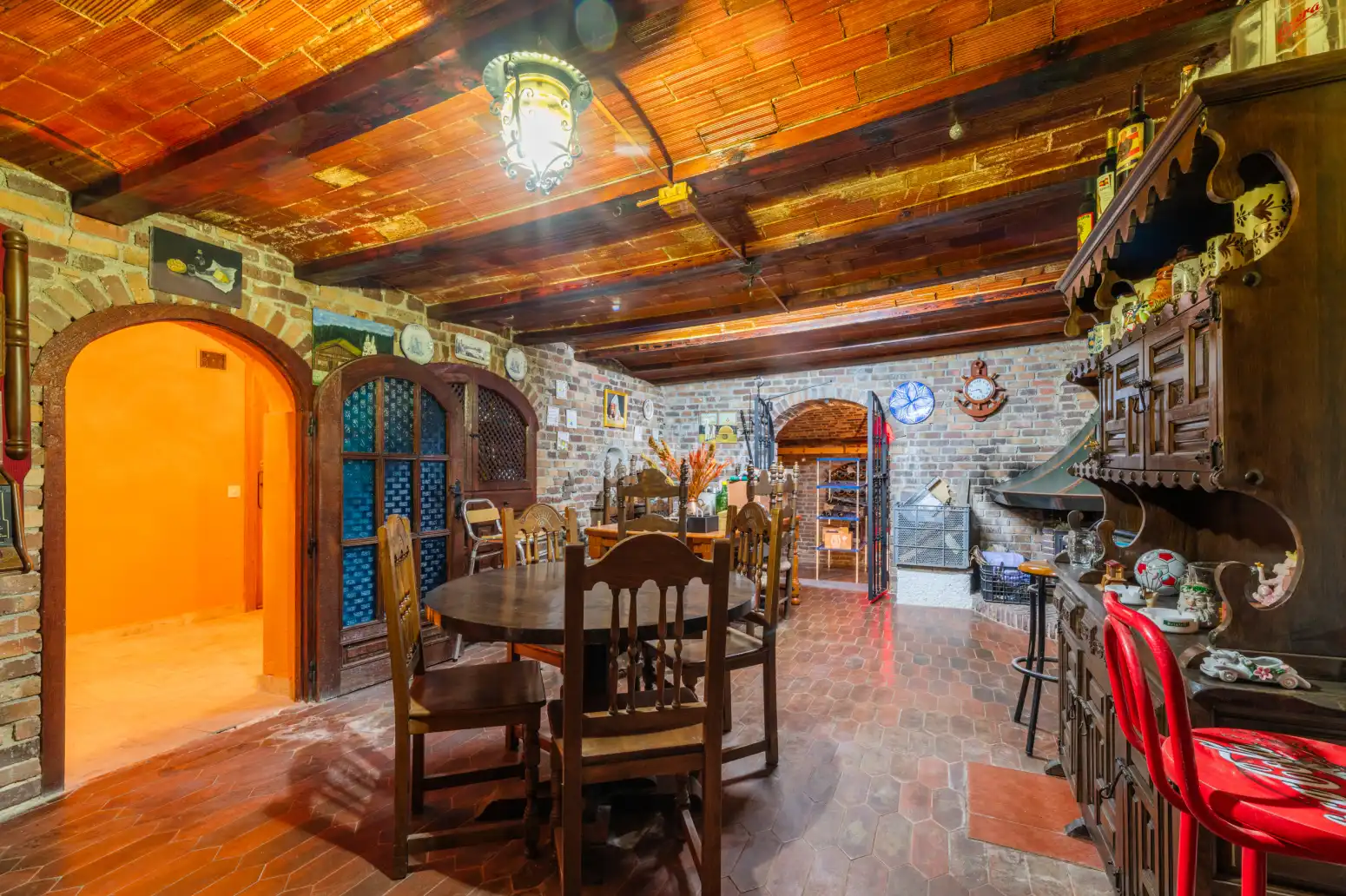 Dining room of Houses for sale in Villanueva de la Cañada  with Air Conditioner, Heating and Parquet flooring