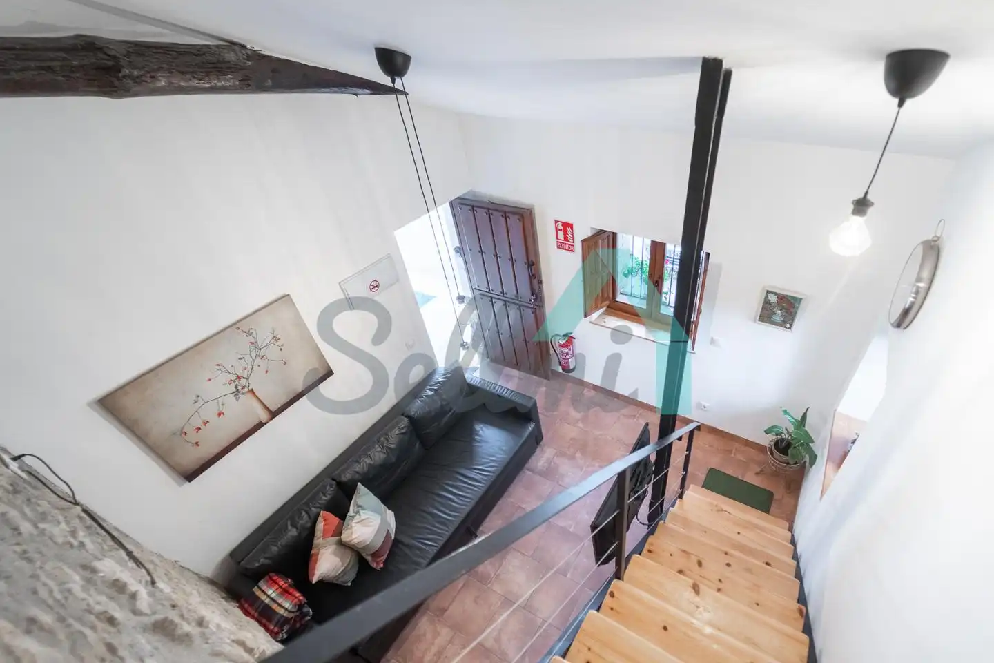 Sala de estar de Casa adosada de alquiler en Oviedo  con Jardín privado, Parquet y Terraza