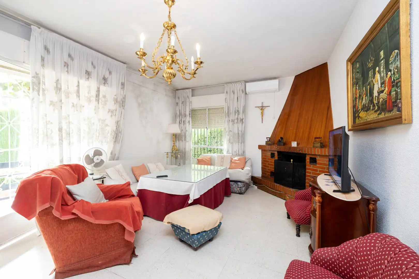 Wohnzimmer von Haus oder Chalet zum Verkauf in Armilla mit Klimaanlage, Heizung und Privatgarten