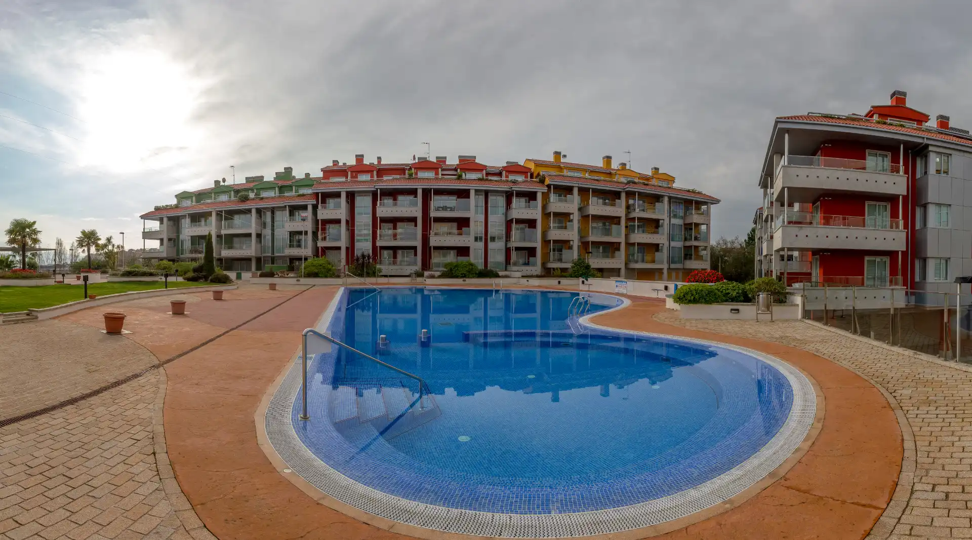 Piscina de Apartamento de alquiler en Sanxenxo con Terraza, Amueblado y Horno