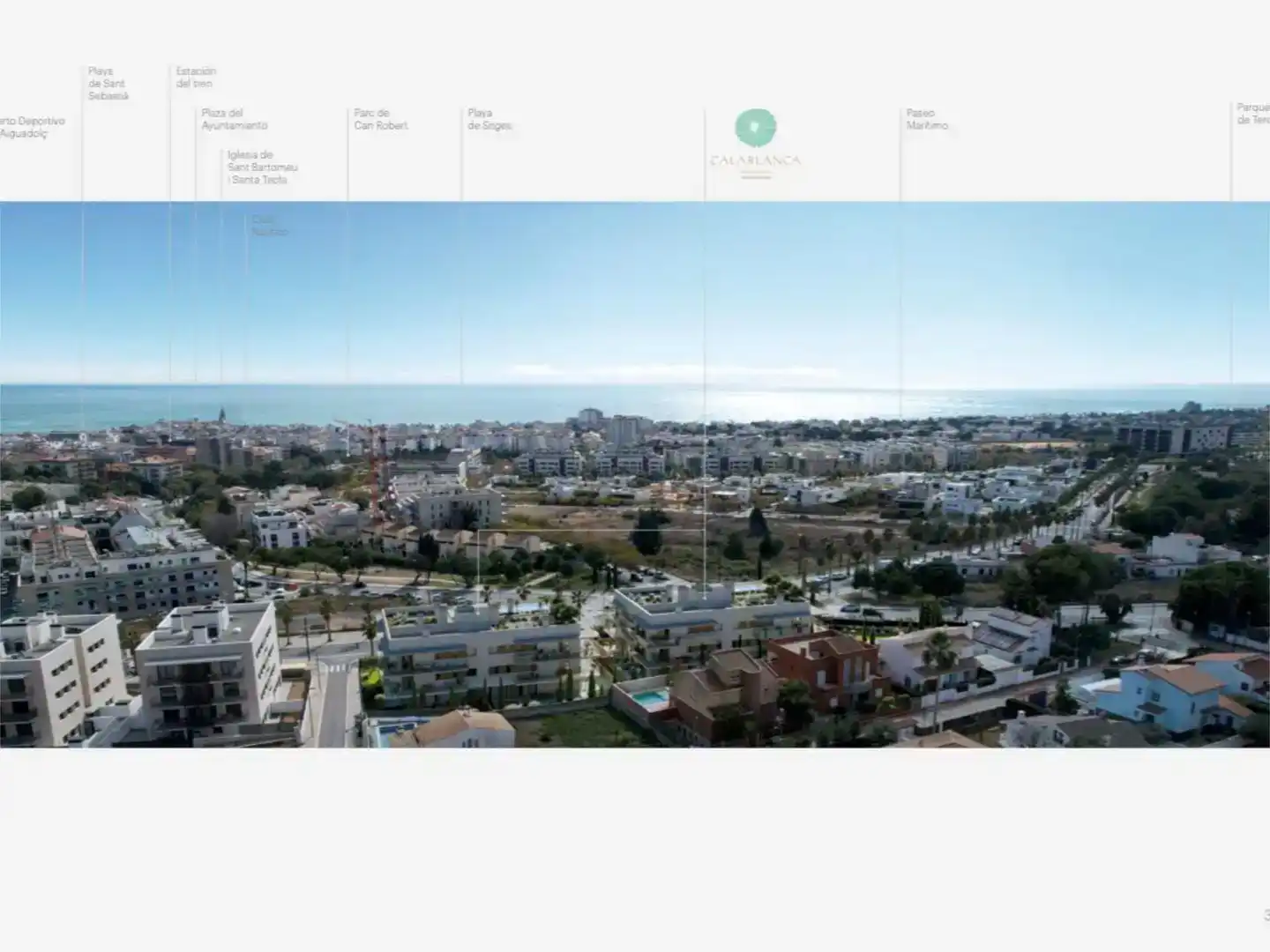 Vista exterior de Pis en venda en Sitges amb Aire condicionat i Balcó