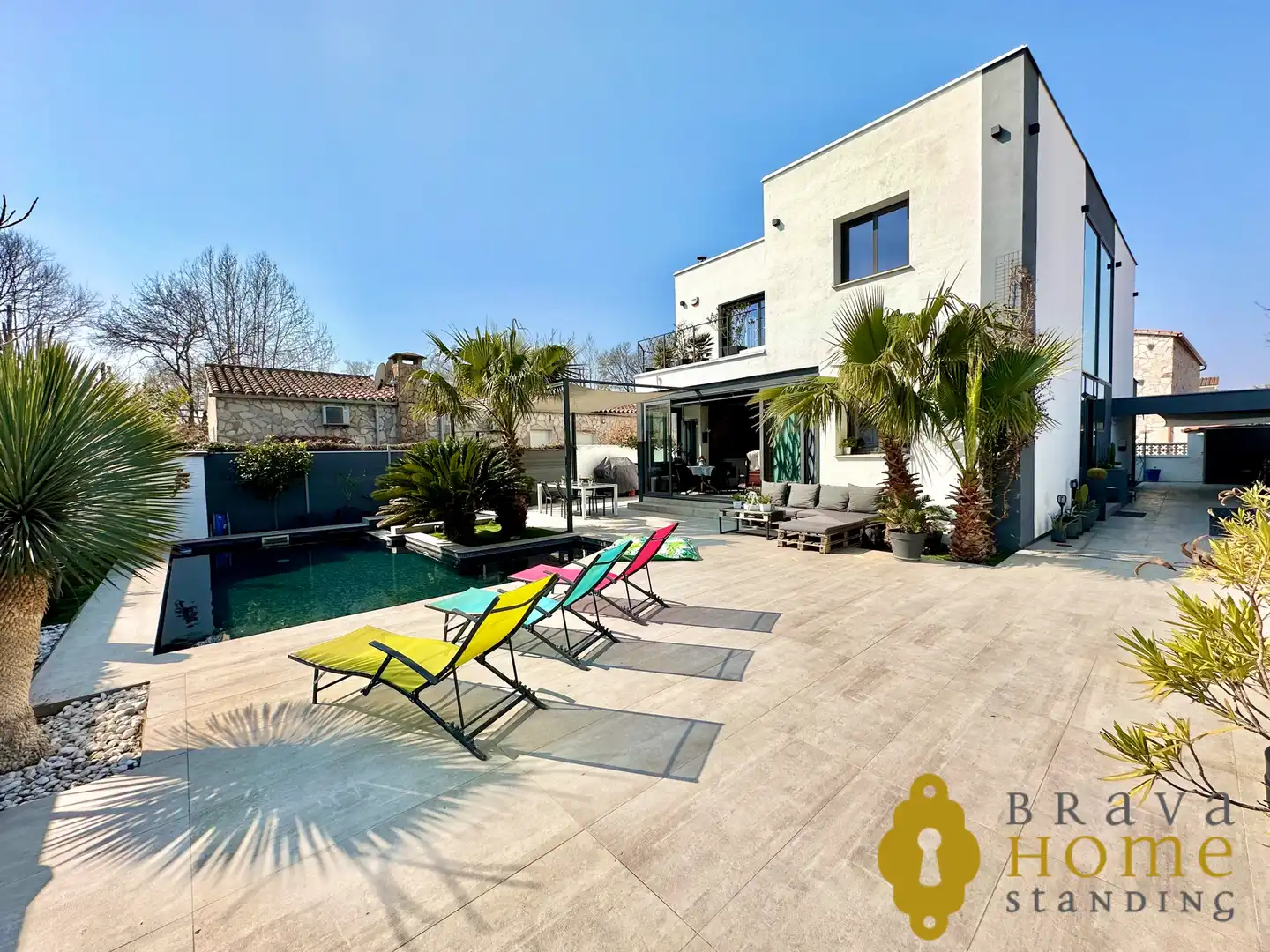 Terrasse von Haus oder Chalet zum Verkauf in Empuriabrava mit Klimaanlage, Heizung und Privatgarten