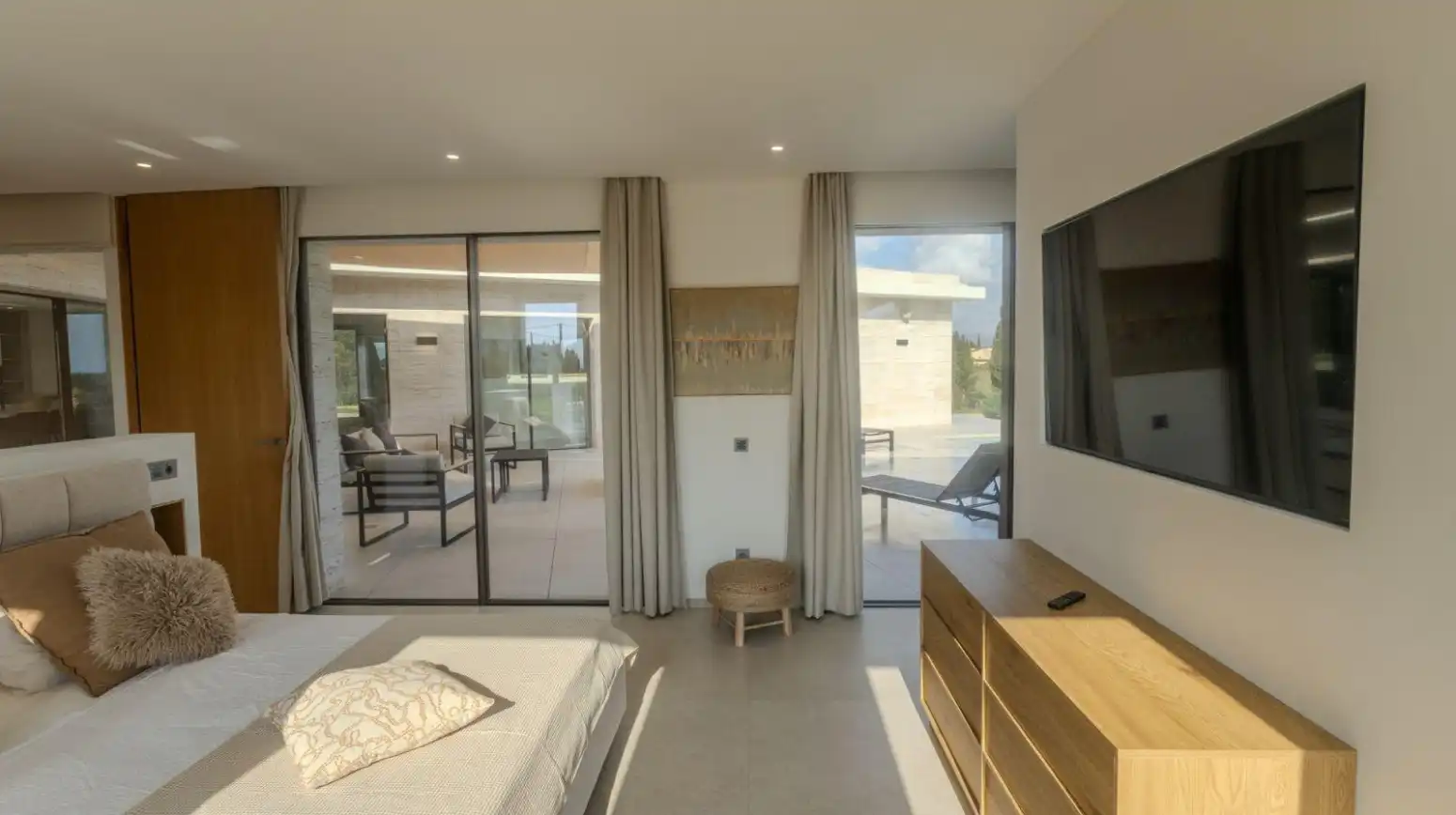 Dormitori de Casa o xalet de lloguer en Muro amb Aire condicionat, Calefacció i Jardí privat