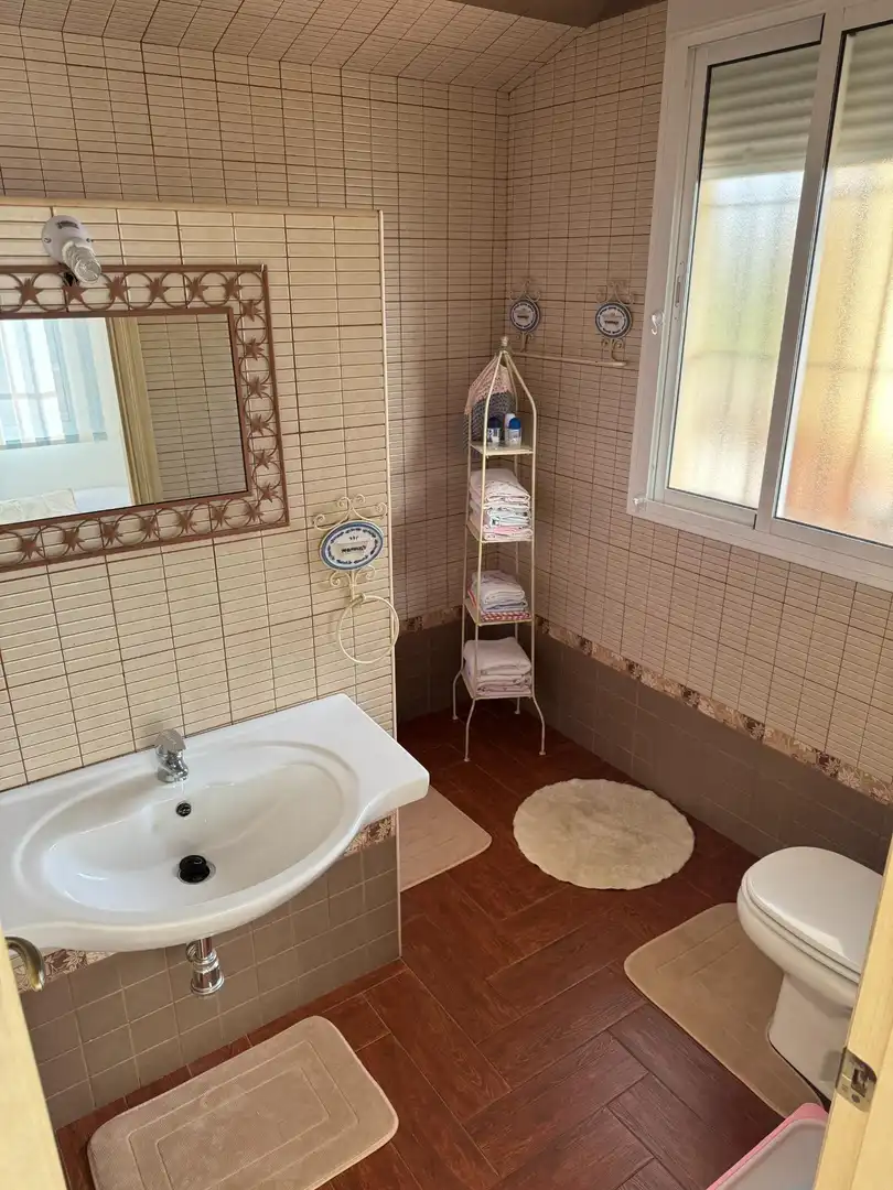 Bany de Casa o xalet en venda en Villanueva del Río y Minas amb Aire condicionat, Jardí privat i Terrassa