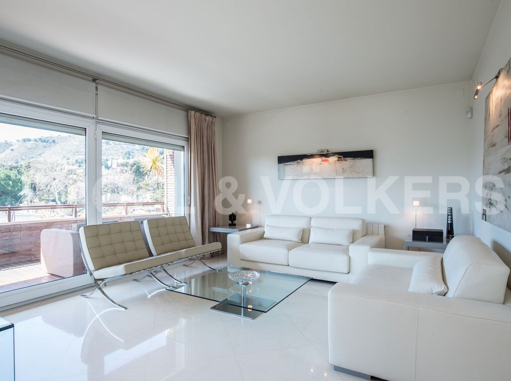 Living room of Apartment to rent in  Barcelona Capital  with Air Conditioner, Heating and Parquet flooring