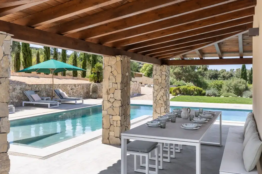 Terraza de Finca rústica en venta en Sineu con Aire acondicionado, Calefacción y Jardín privado
