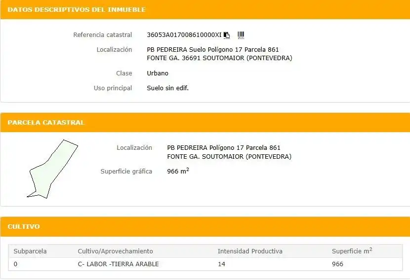 Lands and plots for sale in Soutomaior