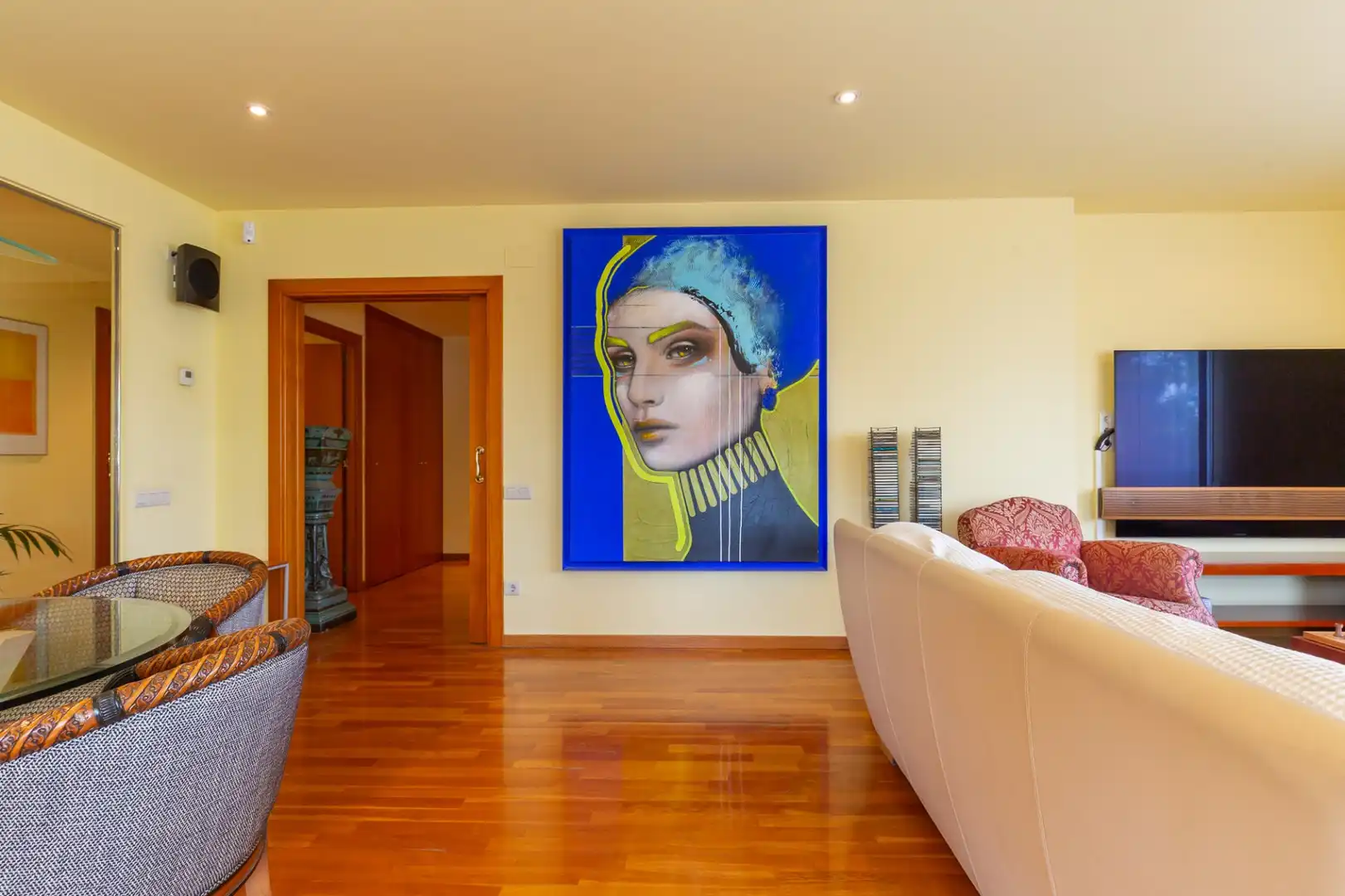 Sala de estar de Piso en venta en Esplugues de Llobregat con Aire acondicionado, Calefacción y Trastero