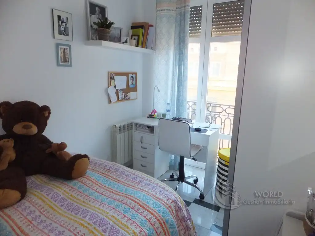 Schlafzimmer von Wohnung zur Miete in Madrid mit Heizung, Möbliert und Ofen