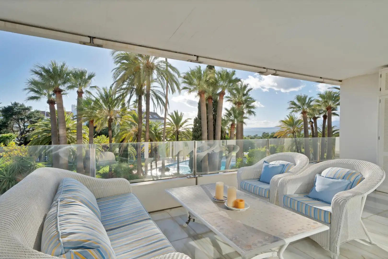 Terrace of Apartments for rent in Marbella  with Private garden, Furnished and Community pool