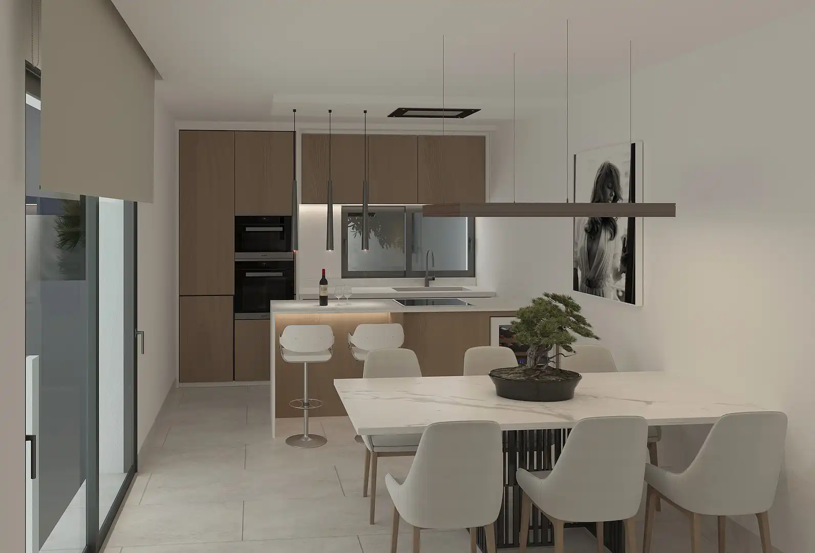 Cocina de Casa o chalet en venta en Nerja con Aire acondicionado, Calefacción y Jardín privado