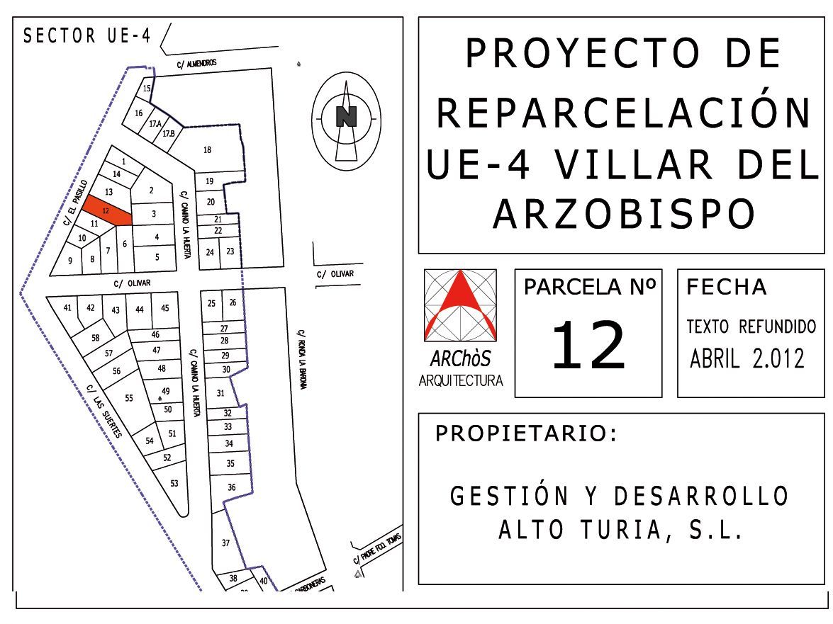 Residencial en venta en Villar del Arzobispo