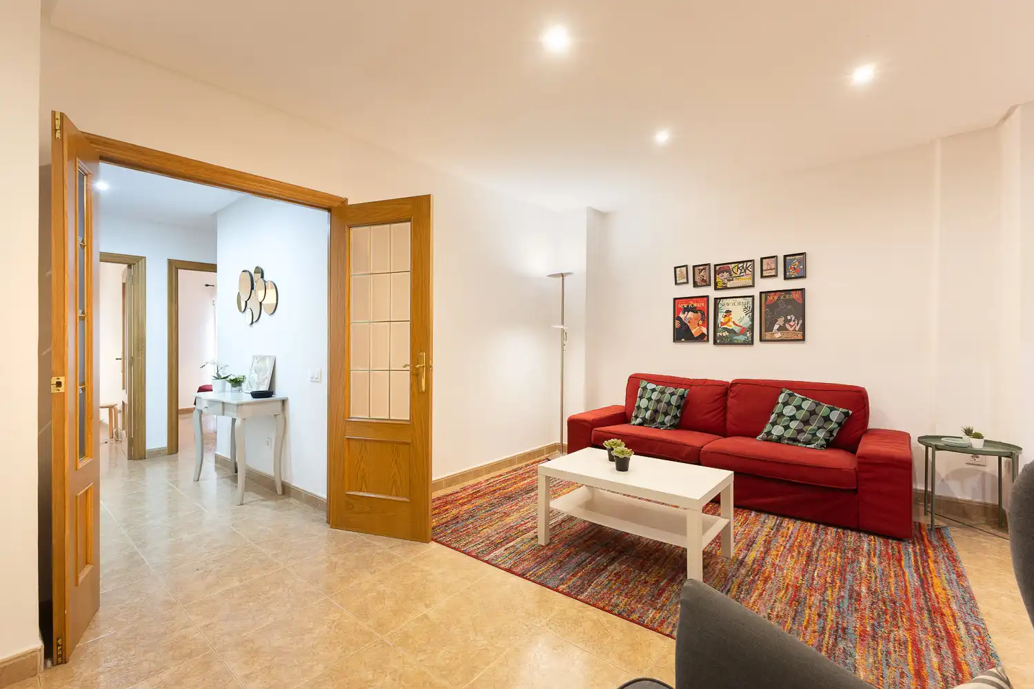 Living room of Flat for rent in Valencia  with Air Conditioner, Heating and Furnished
