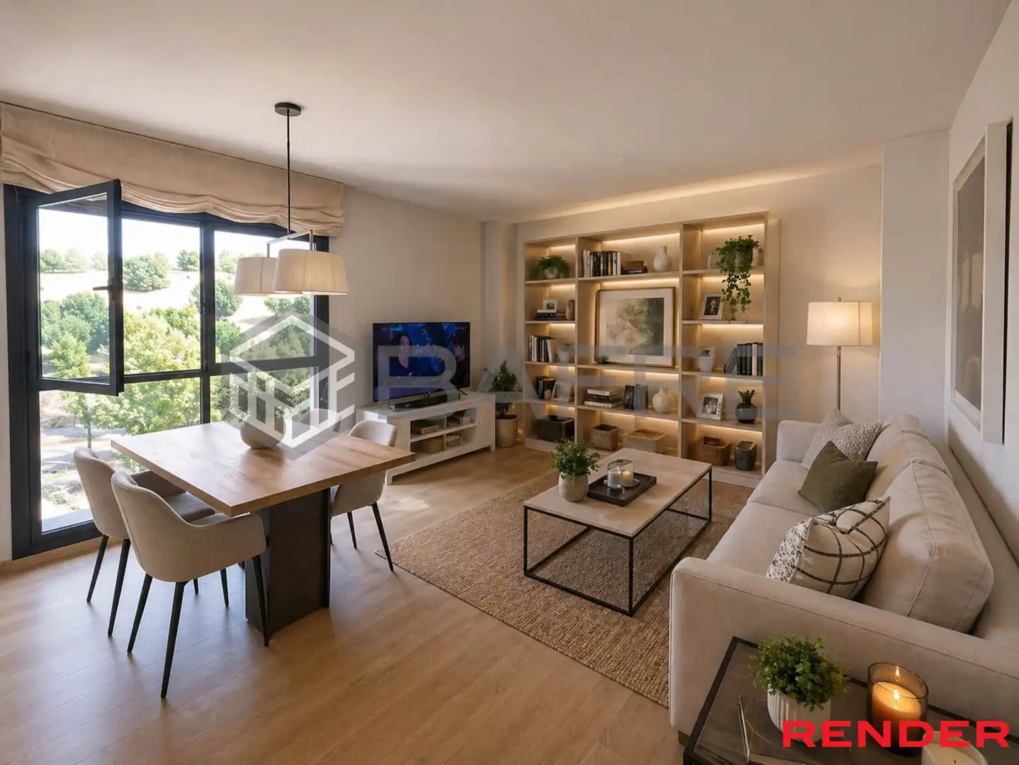 Living room of Flat for sale in  Madrid Capital  with Air Conditioner, Heating and Parquet flooring