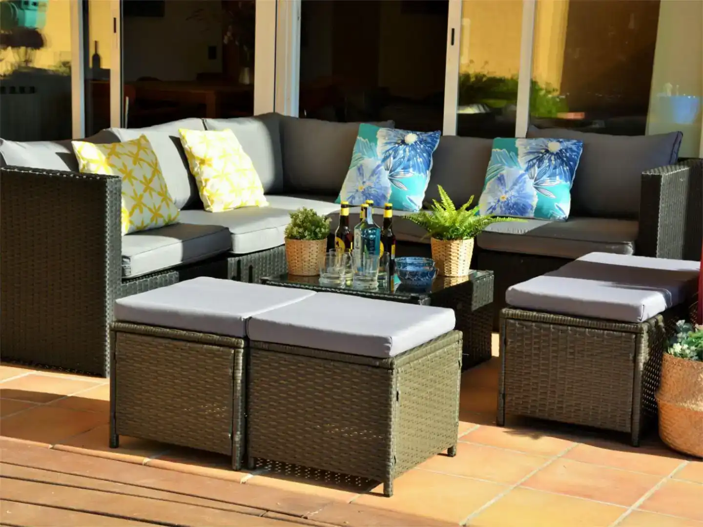 Terrace of Houses for rent in Olivella  with Air Conditioner, Private garden and Parquet flooring