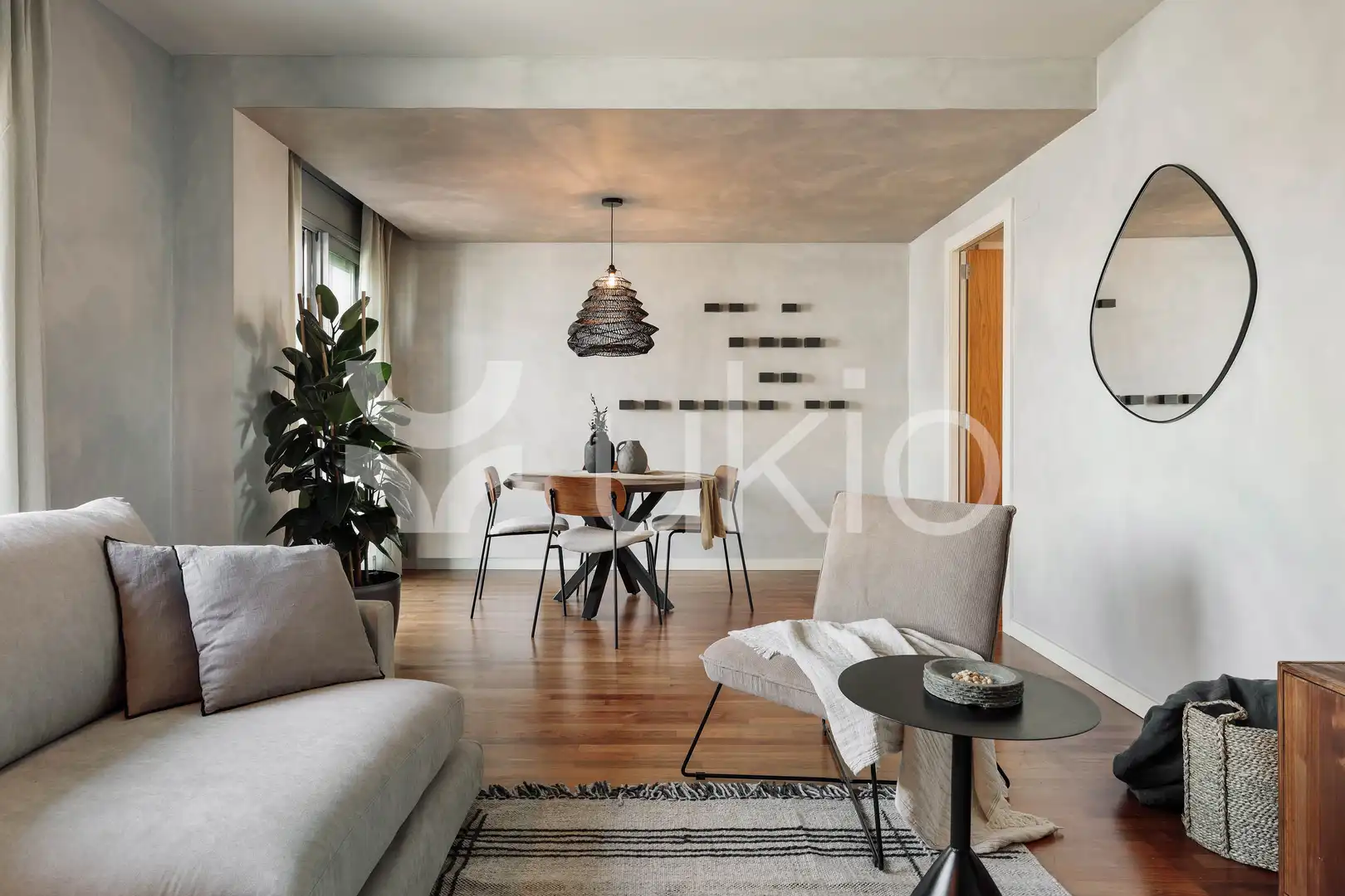 Wohnzimmer von Wohnungen zur Miete in Barcelona mit Klimaanlage, Heizung und Terrasse