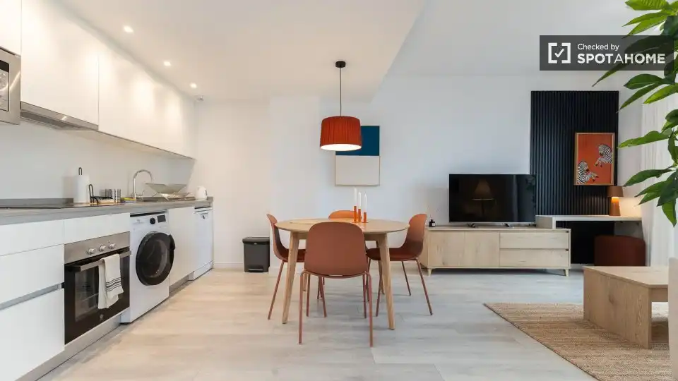 Kitchen of Flat for rent in Valencia  with Air Conditioner, Heating and Furnished