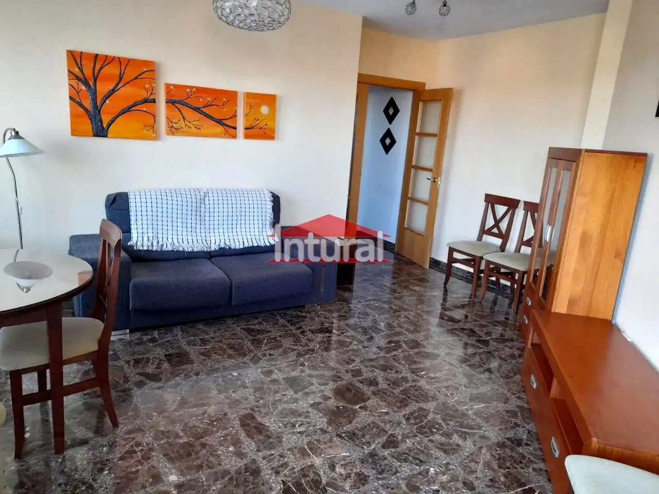 Sala de estar de Piso de alquiler en Albacete con Amueblado