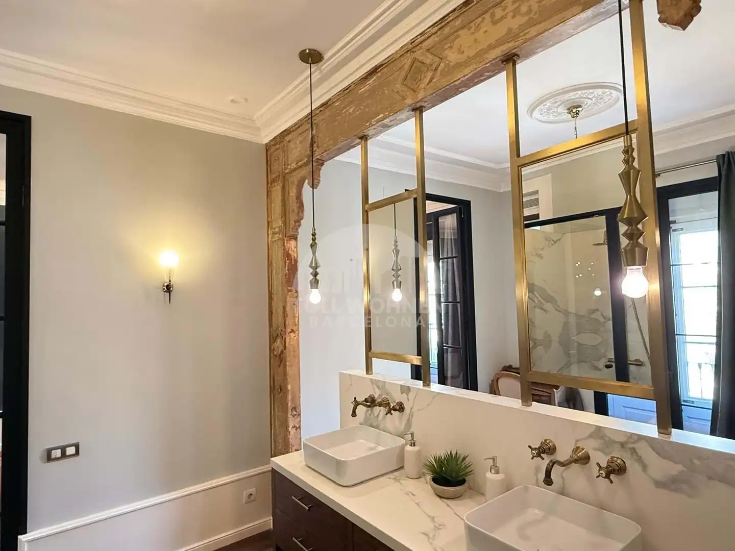 Badezimmer von Wohnung zur Miete in Barcelona mit Klimaanlage, Heizung und Terrasse