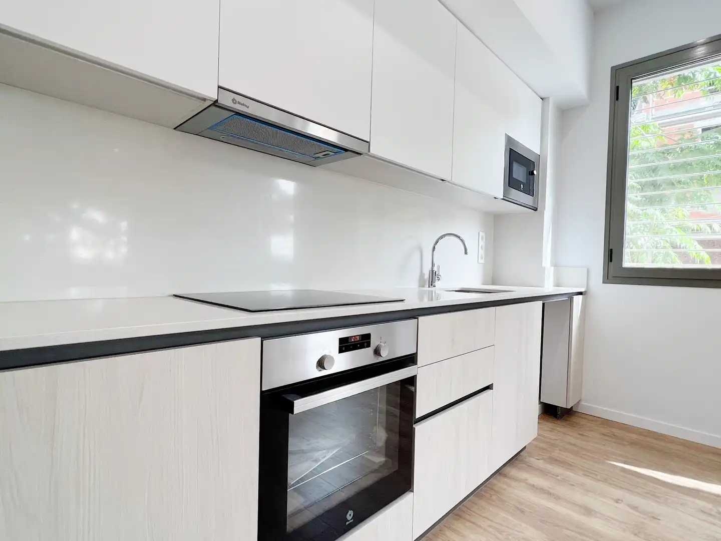 Küche von Wohnung zur Miete in Valencia mit Klimaanlage, Heizung und Privatgarten