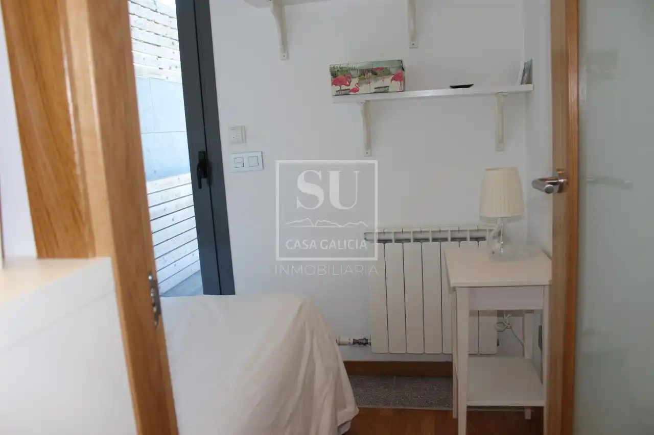 Bedroom of Flat for rent in Baiona  with Heating, Parquet flooring and Terrace