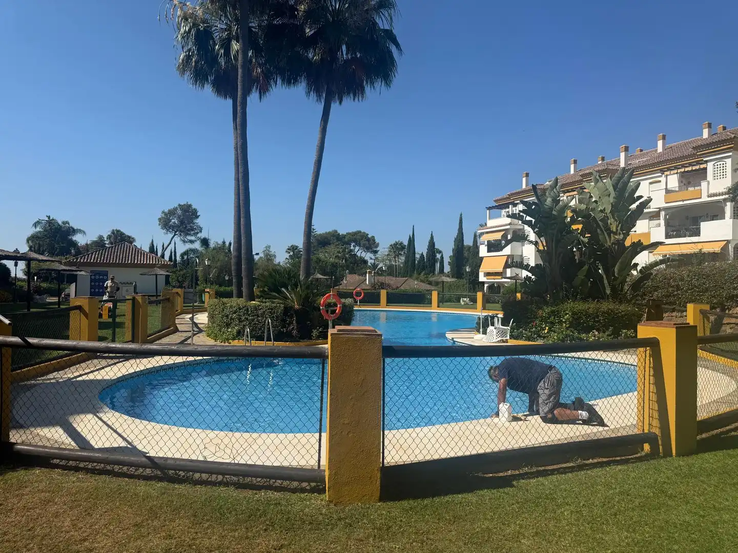 Jardí de Planta baixa de lloguer en Marbella amb Aire condicionat, Terrassa i Piscina