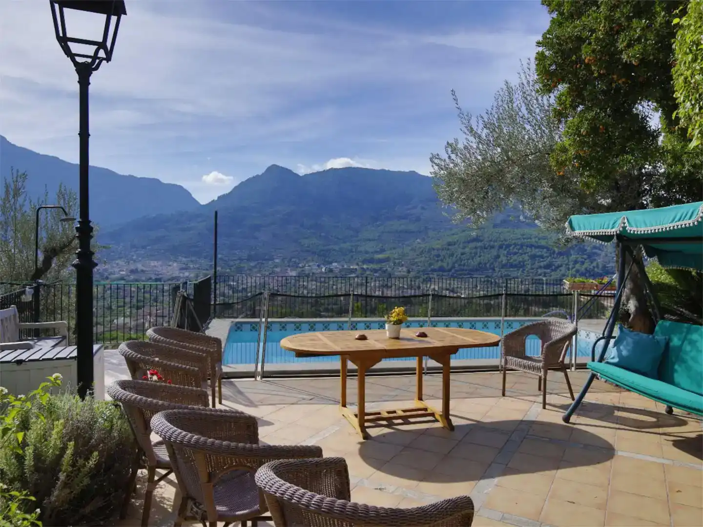 Terraza de Finca rústica en venta en Sóller con Aire acondicionado y Piscina