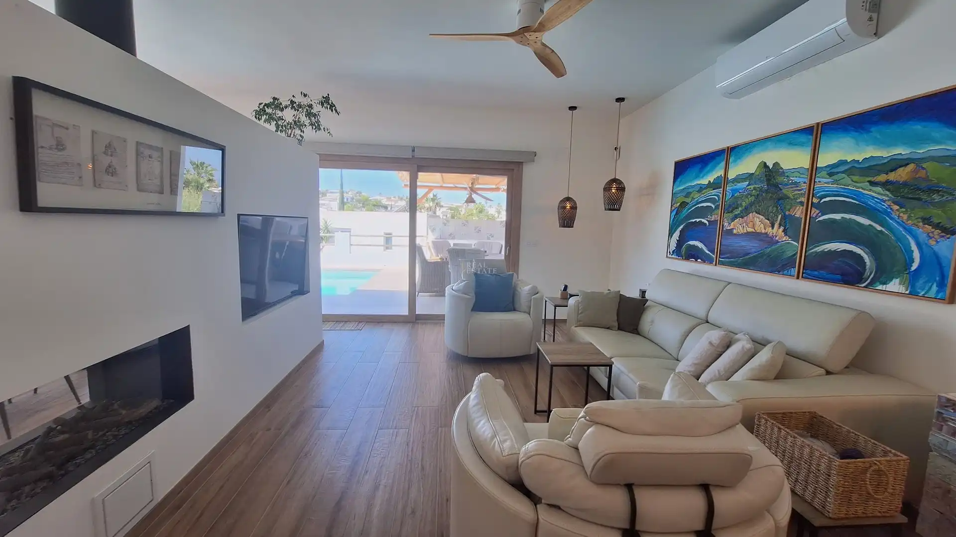 Sala d'estar de Casa o xalet en venda en Jávea / Xàbia amb Aire condicionat, Terrassa i Traster