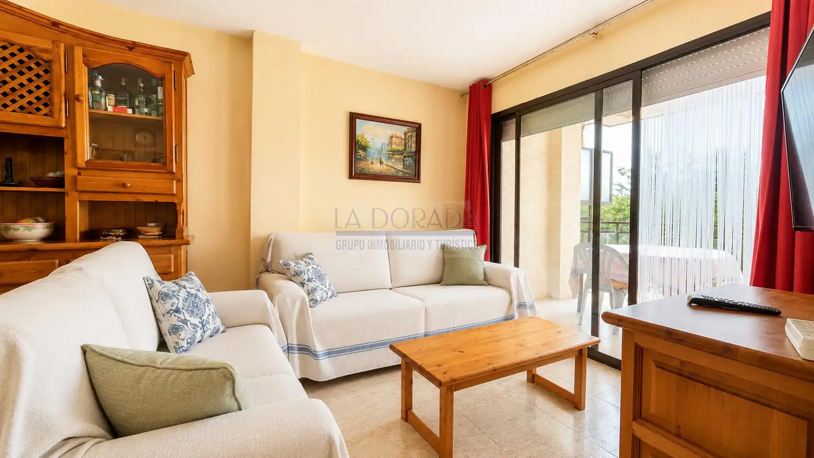 Living room of Flat for sale in Cambrils  with Air Conditioner, Terrace and Furnished