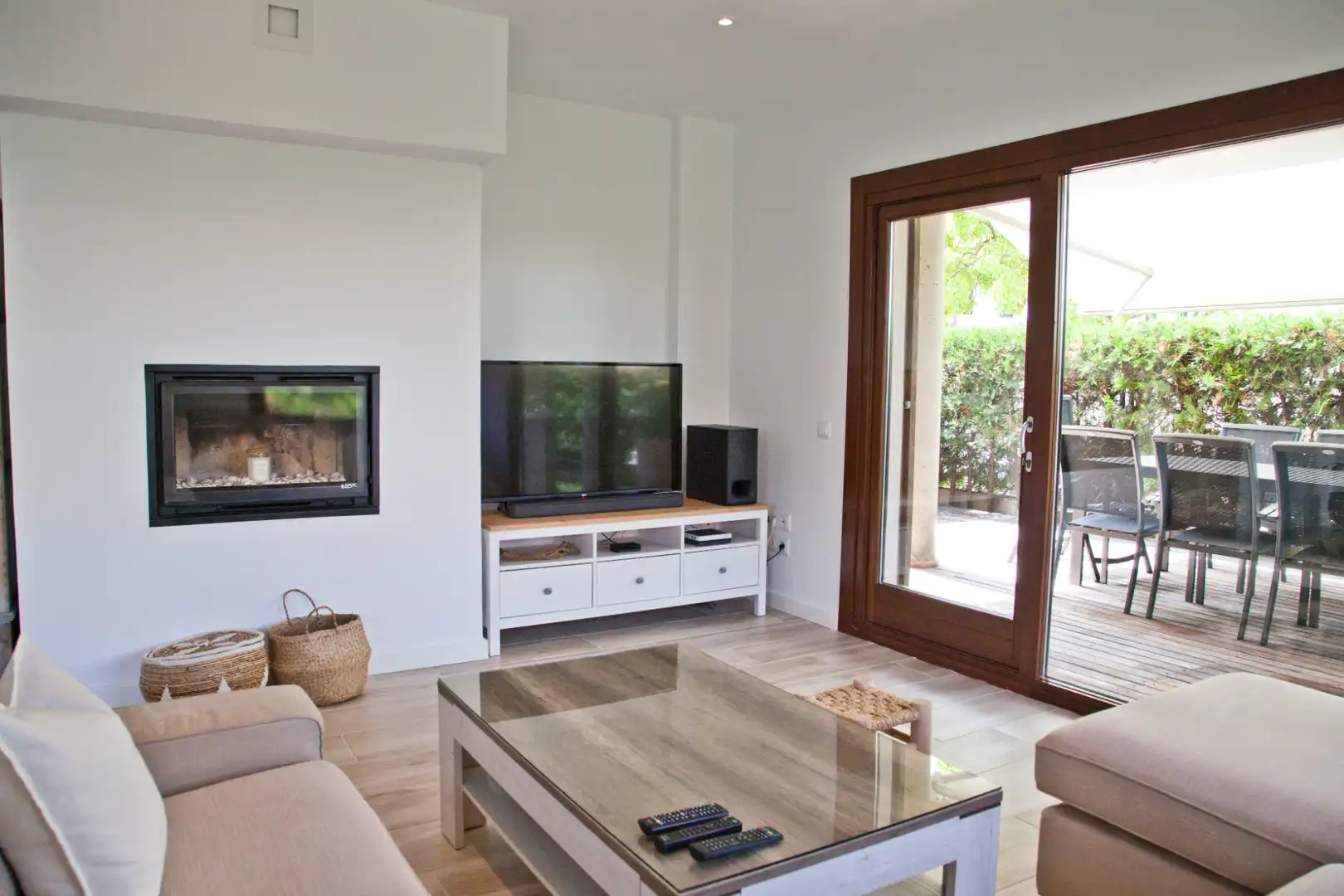 Sala de estar de Casa adosada en venta en  Palma de Mallorca con Aire acondicionado, Calefacción y Jardín privado