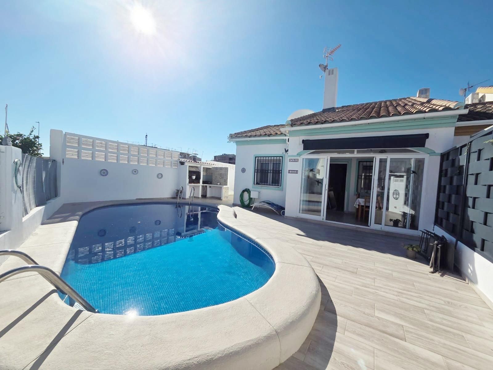 Piscina de Casa adosada en venda en El Verger amb Aire condicionat, Jardí privat i Terrassa