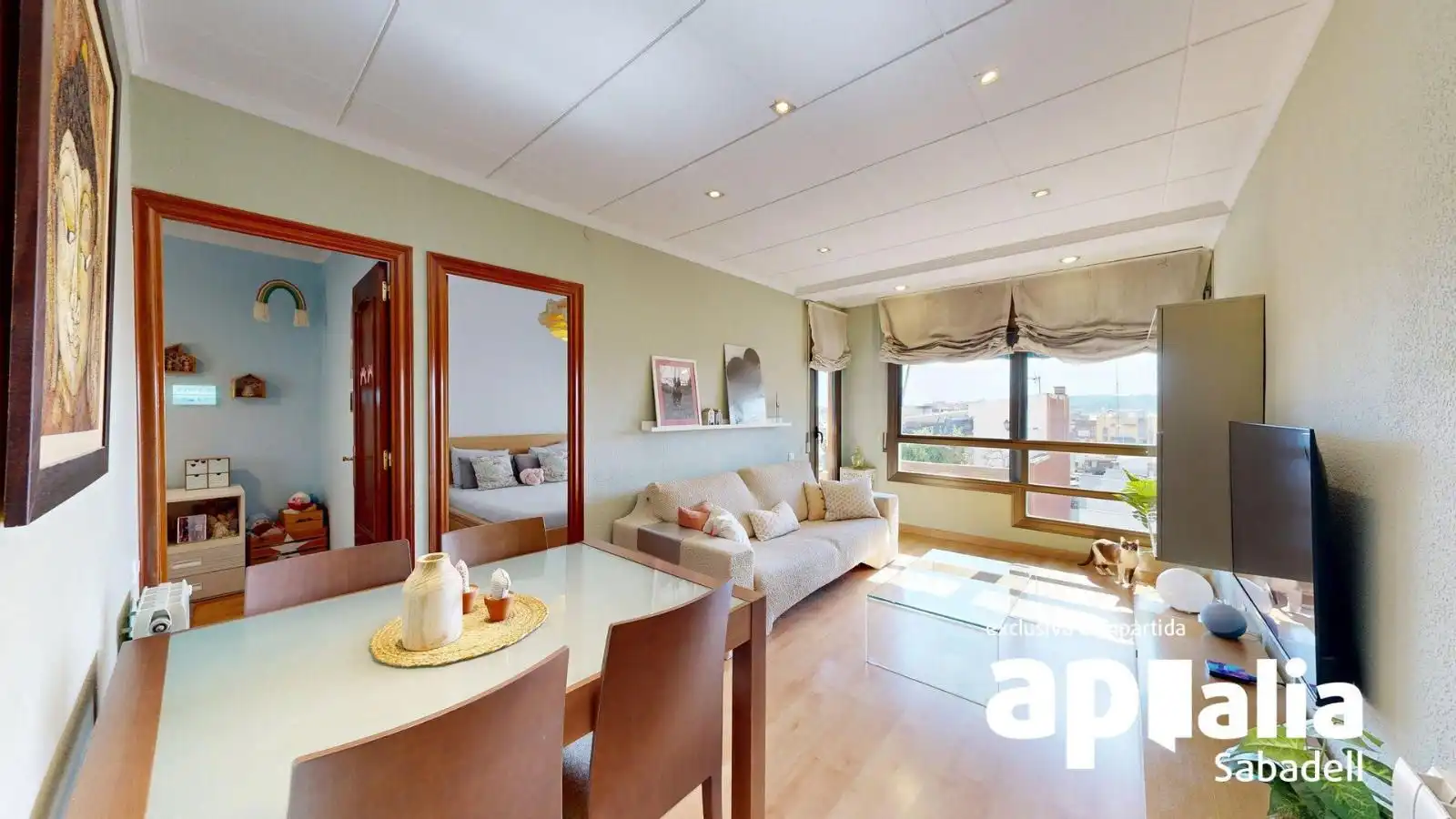 Bedroom of Flat for sale in Sabadell  with Heating, Parquet flooring and Terrace